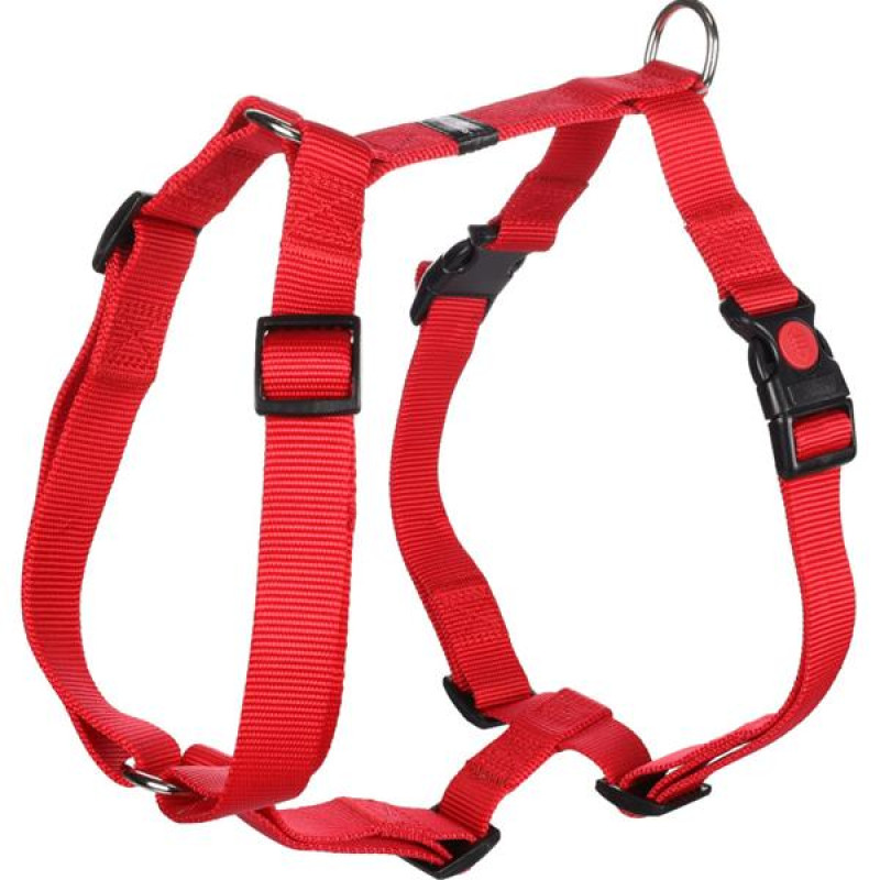 Postroj nylon Ziggi červený L 2,5x60-85cm Flamingo