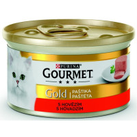Gourmet Gold cat konz.-jemná paštika hovězí 85 g