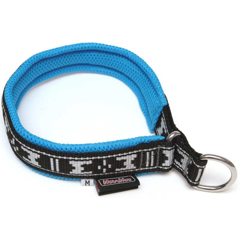 Obojek nylon polstrovaný - modrý ManMat 57 cm