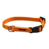 Obojek puppy nylon rozlišovací-oranžový s černou přezkou BAFPET 1,00 x 18-26 cm