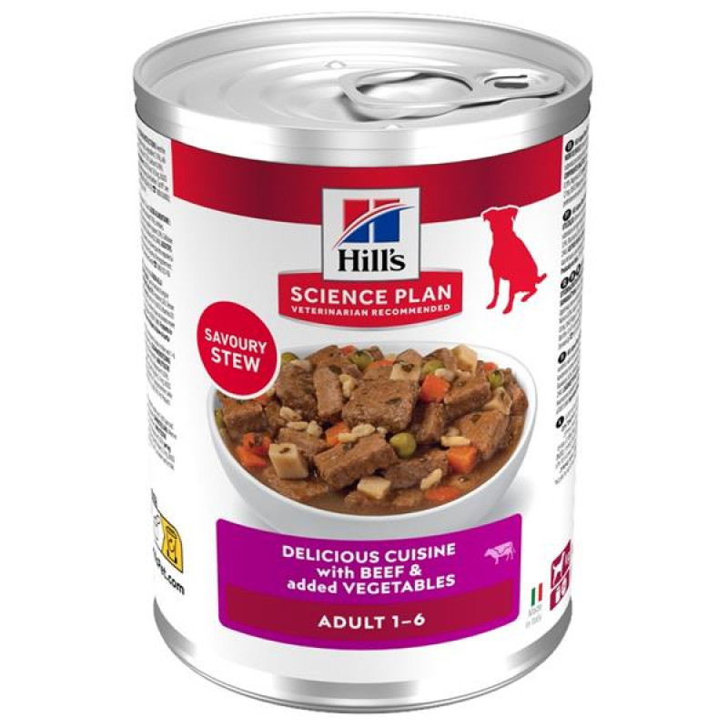 Hill's Science Plan Canine Adult Beef & Vegetables konzerva 363 g