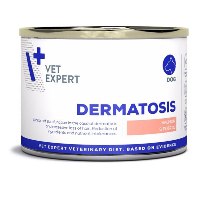 VetExpert VD 4T Dermatosis Dog Salmon & Potato konzerva 200 g