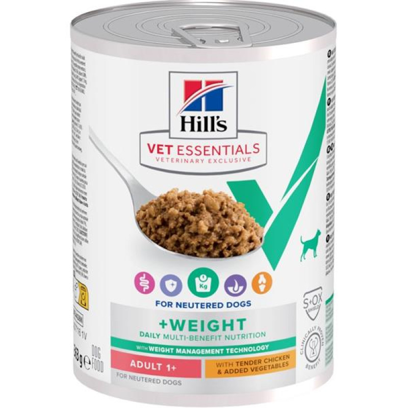 Hill's VetEssentials MULTI-BENEFIT + WEIGHT konzerva s kuřetem pro dospělé psy 363 g