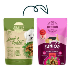 Araton Dog kaps. Junior Lamb/Rabbit 85 g
