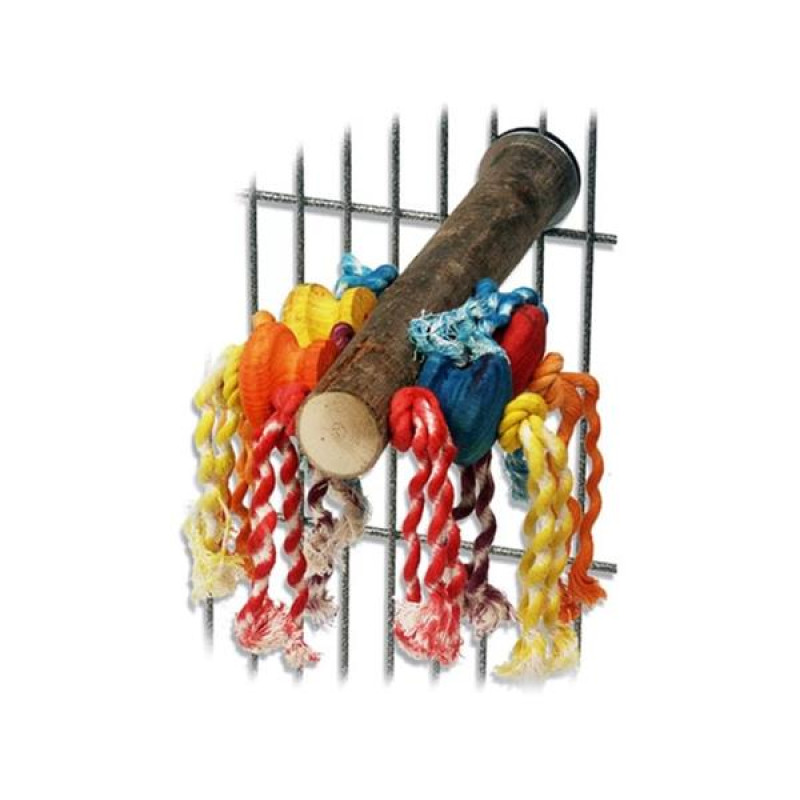 Hračka pták barevná, bidlo Fun Perch Quapas! 20x4x30cm