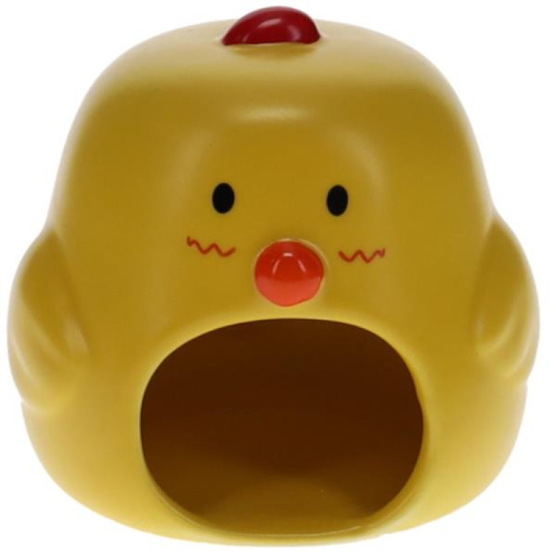 Domek keramika hlod. žlutý, kuře DuvoPlus 11x10x12cm