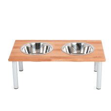 MA-NU Dřevěný stojan s miskami Round  L