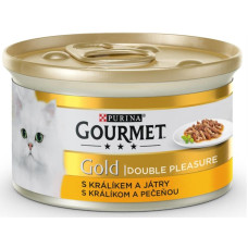 Gourmet Gold cat konz.-s králíkem a játry 85 g