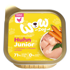 WOW Dog paštika Kuřecí s karotkou Junior 150g