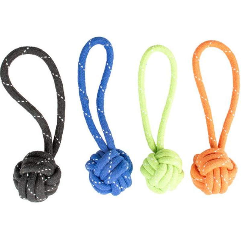 Hračka lano Míč uzel s poutkem 44cm Duvo+