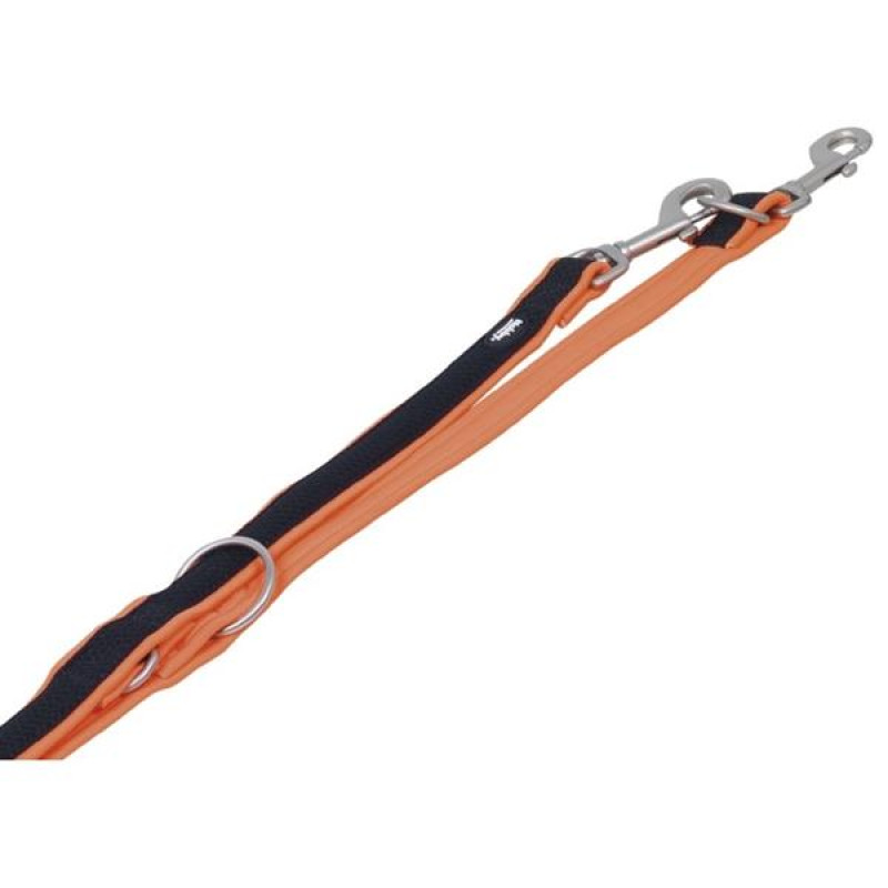 Vodítko nylon Mesh Preno přep. 200cm x 25-35mm oranžové Nobby