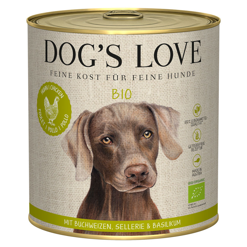 Dog's Love konzerva Bio Kuře 800g