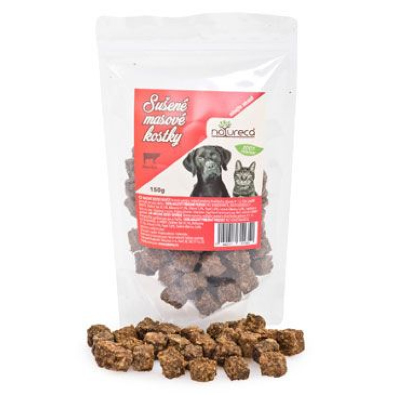 NATURECA pochoutka Masové kostky Hovězí, 100%maso 150g