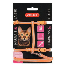 Postroj kočka s vodítkem 1,2m oranžový Zolux