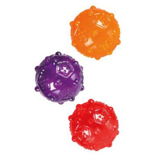 Hračka pes Míček guma TRP 7cm mix barev TR