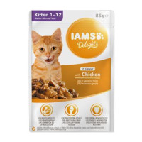Iams Cat Kitten Delights kapsa Chicken in gravy 85g