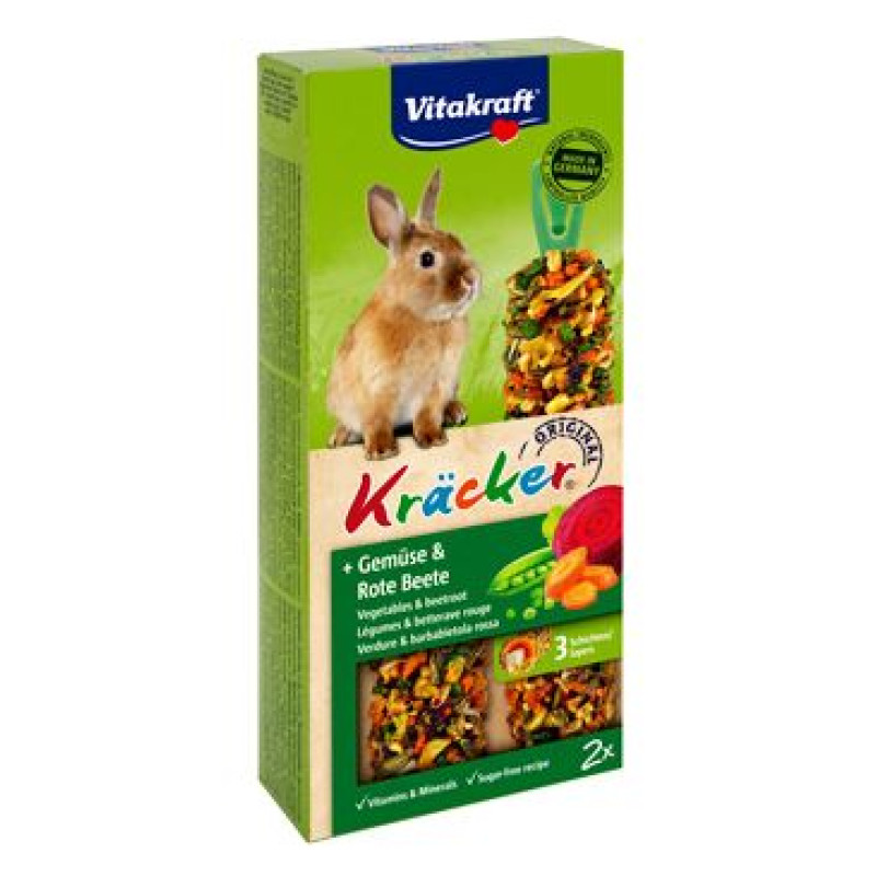 Vitakraft Rodent Kräcker Rabbit zel,č.řepa tyč 2ks
