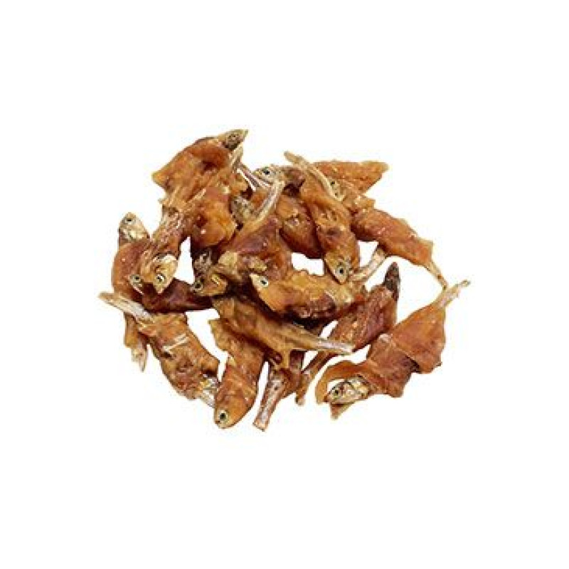 Pochoutka Rybičky omotané kuřecím masem 80g