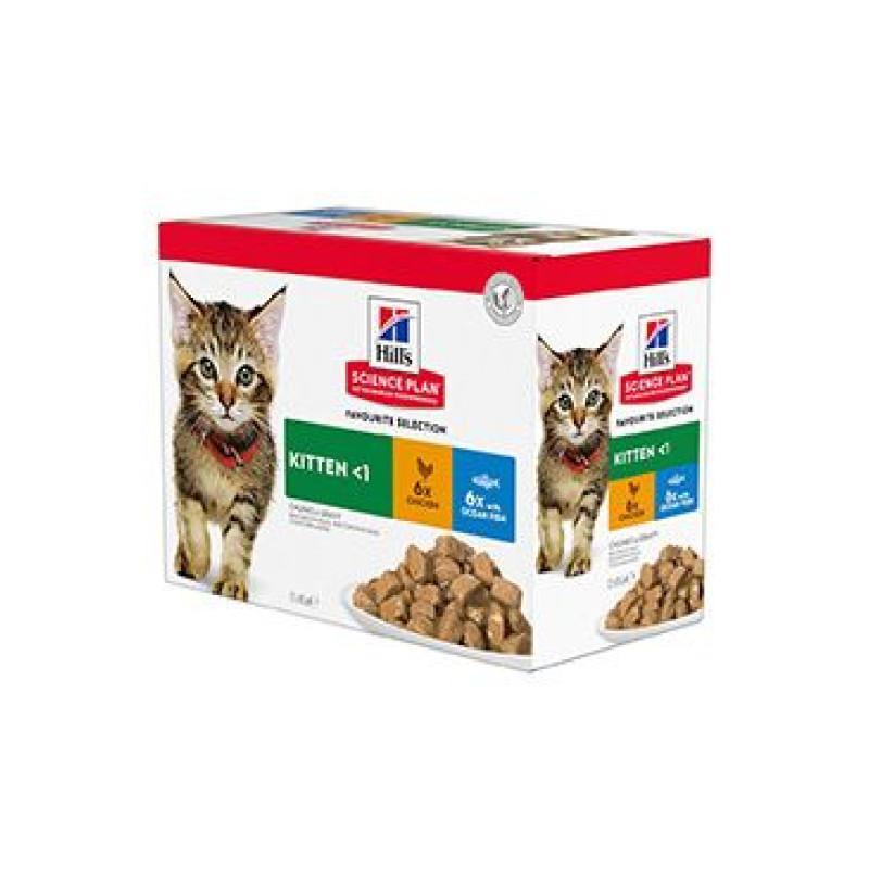 Hill's Fel. SP Kitten Chicken&Ocean Fish kapsa 12x85g