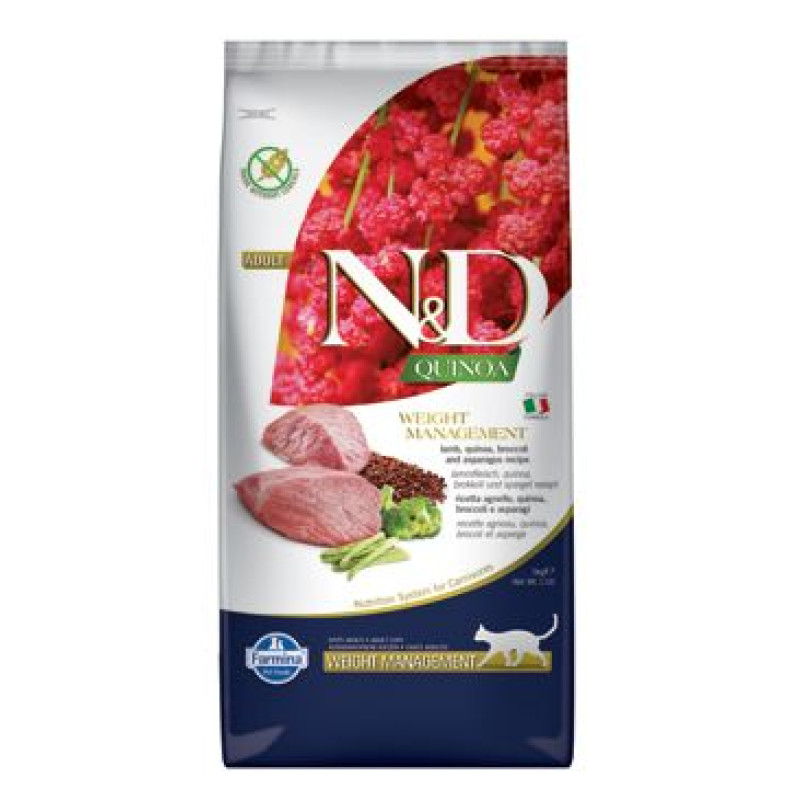 N&D Quinoa CAT Weight Management Lamb & Broccoli 5kg