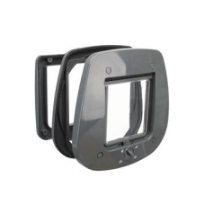 Dvířka kočka plast 4P do skla 27x26cm šedá TR