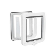 Dvířka kočka XL plast 4P s tunelem 24x28cm bílá TR