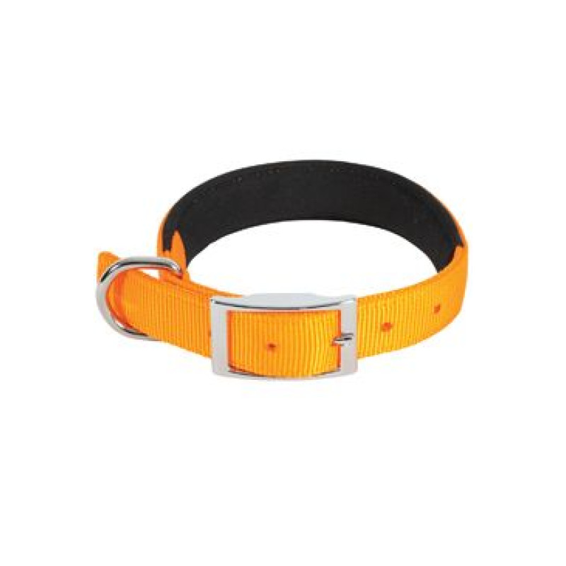 Obojek pes SOFT nylon 25mm/65cm oranžová Zolux
