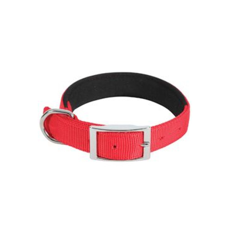 Obojek pes SOFT nylon 25mm/60cm červená Zolux