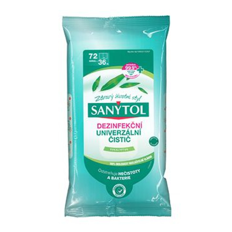 SANYTOL dezinfekční/univerzální utěrky 72ks