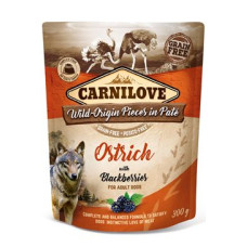 Carnilove Dog Pouch Paté Ostrich & Blackberries 300g