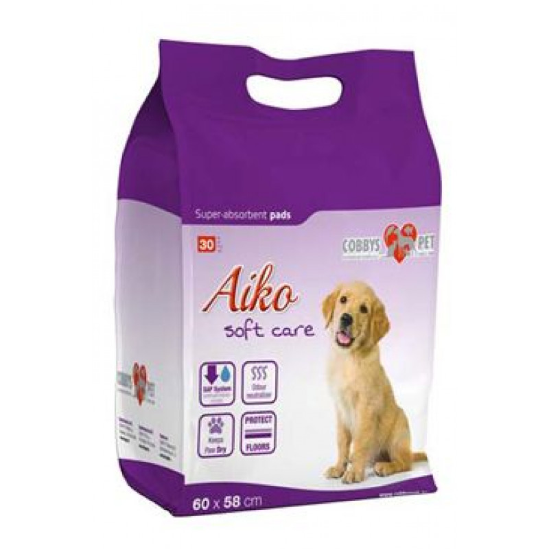 Podložka absorbční pro psy Aiko Soft Care 60x58cm 30ks