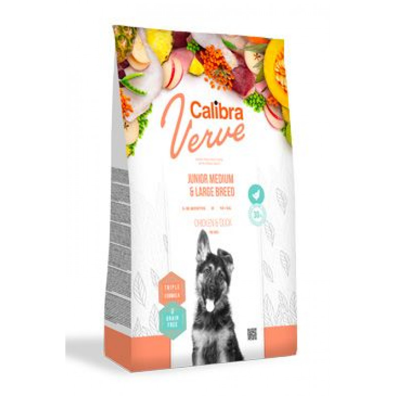 Calibra Dog Verve GF Junior M&L Chicken&Duck 2kg