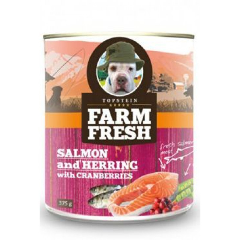 Farm Fresh Dog Salmon&Herring+Cranberries konzer 750g