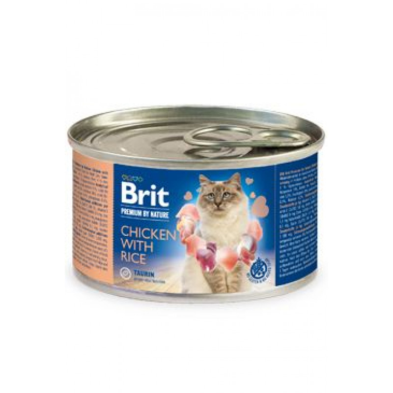 Brit Premium Cat by Nature konz Chicken&Rice 200g