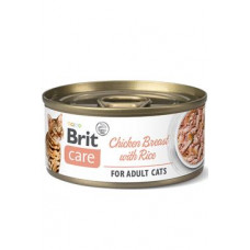 Brit Care Cat konz Fillets Breast&Rice 70g