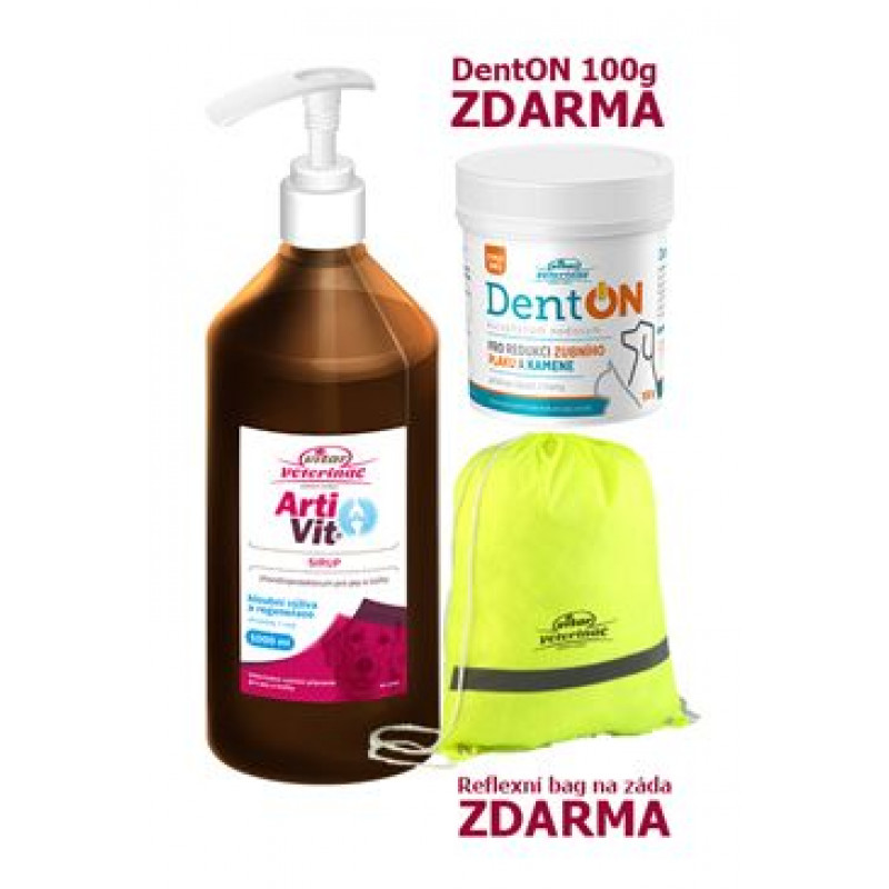 VITAR Veterinae ArtiVit Sirup 1000ml+DentON100g+batůže