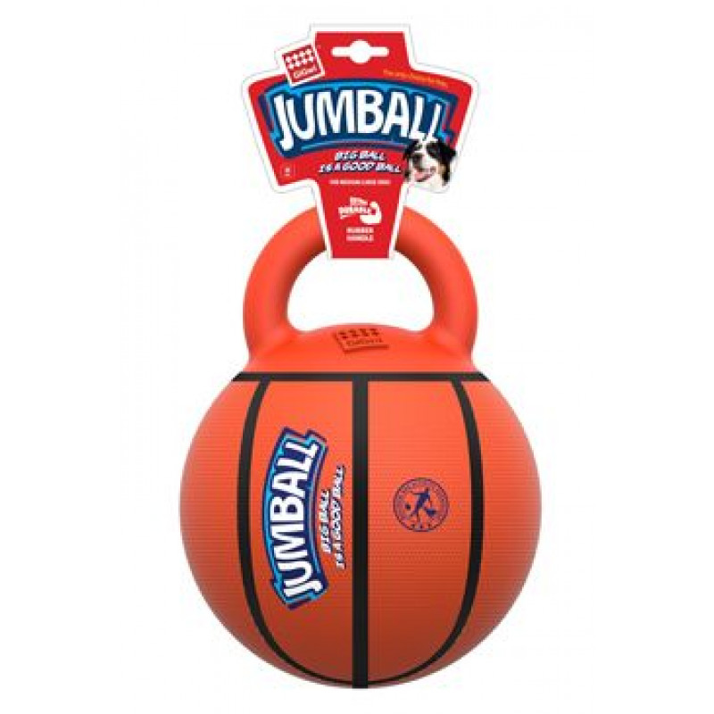 Hračka pes GiGwi Jumball míč s rukojetí oranžový