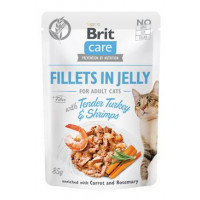 Brit Care Cat Fillets in Jelly with Turkey&Shrimps 85g