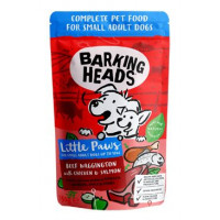 BARKING HEADS Litt.Paws Beef+Chick+Salm kapsička 150g