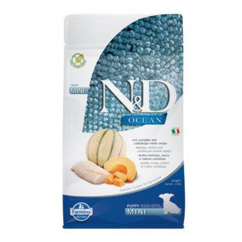 N&D OCEAN DOG Puppy Mini Codfish & Pumpkin &Melon 800g