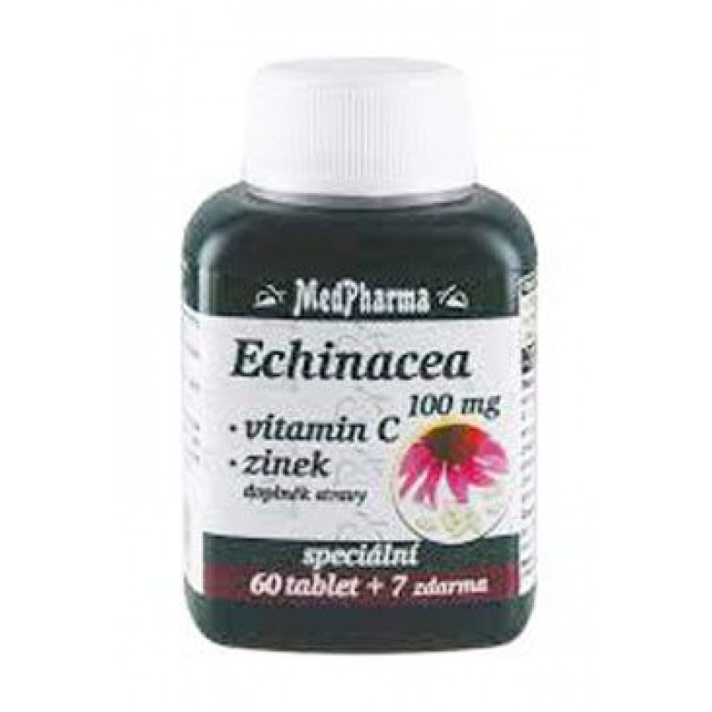 Echinacea 100mg+vit.C+zinek 100+7tbl zdarma  MedPharma