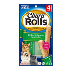 Churu Cat Rolls Chicken wraps&Tuna cream 4x10g