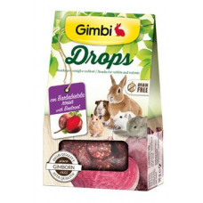 Gimbi Drops pro hlodavce s červenou řepou 50g