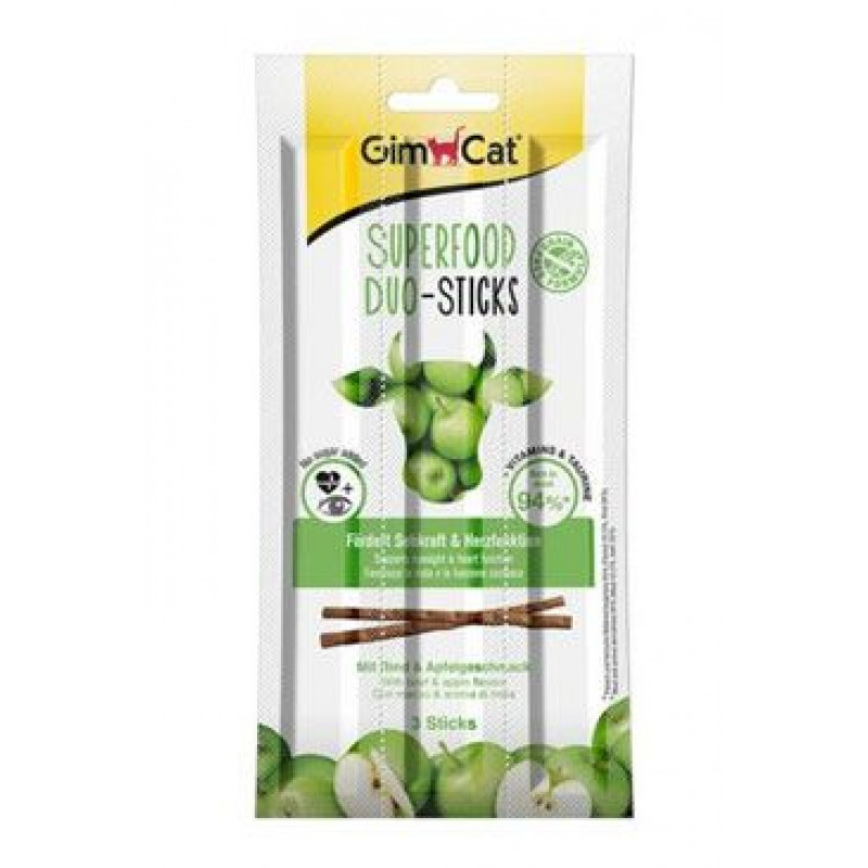 Gimcat Superfood Duo-sticks hovězí a jablko 3ks