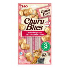 Churu Cat Bites Chicken wraps&Tuna Salmon Purée 3x10g