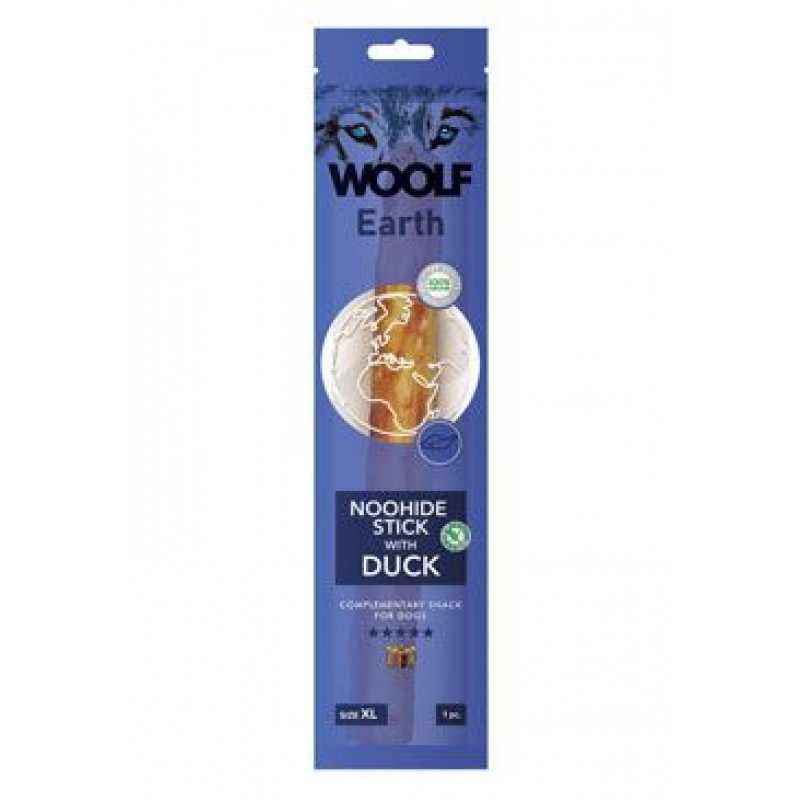 Woolf pochoutka Earth NOOHIDE XL Stick with Duck 85g