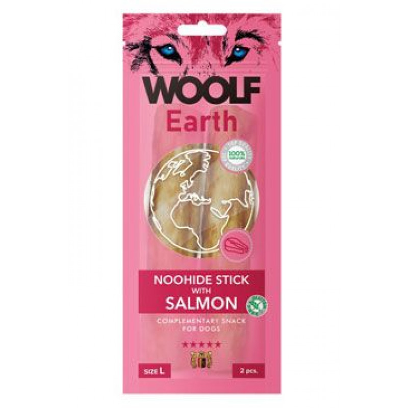 Woolf pochoutka Earth NOOHIDE L Sticks with Salmon 85g