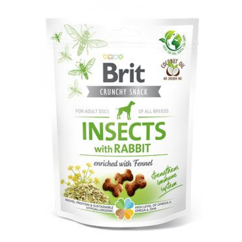 Brit Care Dog Crunchy Crack. Insec. Rabbit Fennel 200g