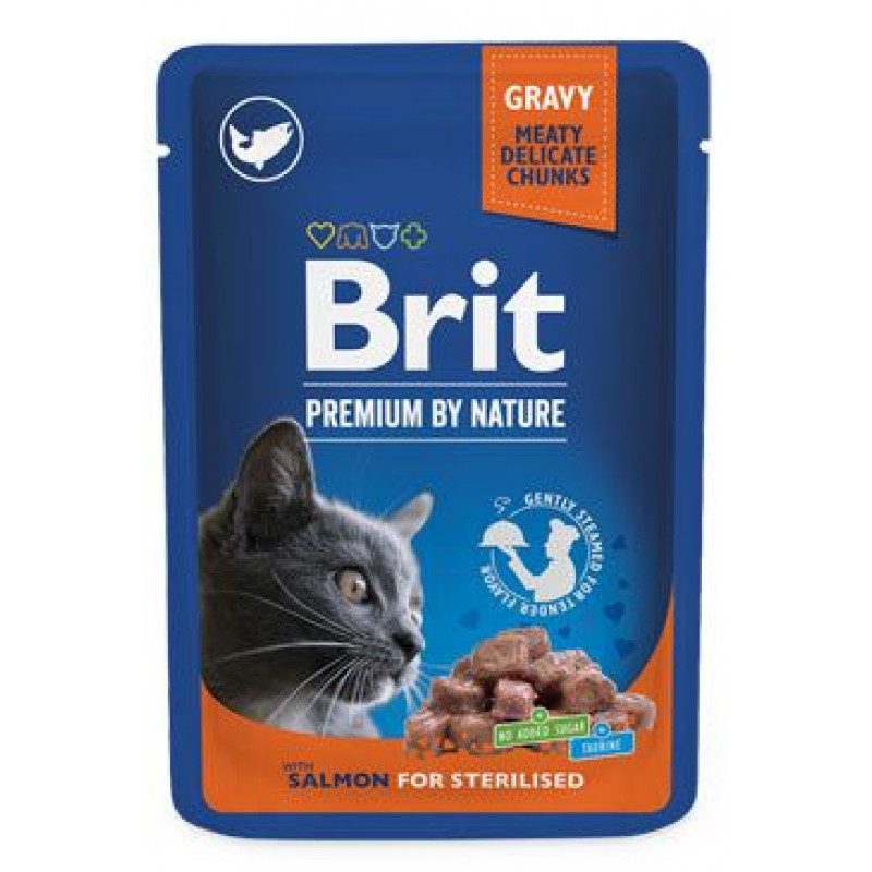 Brit Premium Cat kapsa Salmon for Sterilised 100g