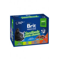 Brit Premium Cat kapsa Sterilised Plate 1200g(12x100g)